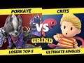 Smash Ultimate Tournament - Porkaye (Wolf) Vs. Crits (Lucas, ZSS) The Grind 111 SSBU Losers Top 8