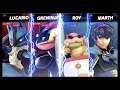 Super Smash Bros Ultimate Amiibo Fights  – Request #18719 Lucario & Greninja vs Roy & Marth