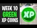 All Green XP Coin Locations WEEK 10 - Fortnite