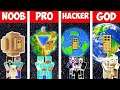 Minecraft: PLANET HOUSE BUILD CHALLENGE - NOOB vs PRO vs HACKER Animation