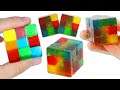 How to Make Rainbow Gummy Rubik's Cubes | Fun & Easy DIY Satisfying Jello Desserts!