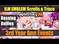 Maplestory m - ILM Emblem scroll and trace Bossing Livestream