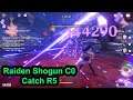 Raiden Shogun C0 Catch R5 Floor 12 Full Stars Game Play Genshin Impact