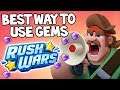 RUSH WARS - BEST WAY TO USE YOUR GEMS, Awesome strategy to level up (part #7)