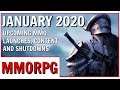 January 2020 Upcoming MMORPG Releases, Content and Shutdowns