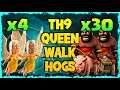 Th9 Queen Walk Hogs Guide ⭐⭐⭐ Th9 Queen Charge Hog Attack Strategy for War 2021 | Clash of Clans Coc