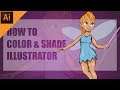How To Color and shade Cartoons  - Adobe Illustrator