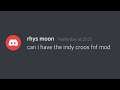 The tale of rhys moon and the FNF: Indie Cross Exclusive build