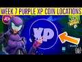 All Purple XP Coin Locations Week 7! Secret Purple XP Coins Fortnite Chapter 2 Season 3!