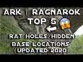 Ark Ragnarok | Top 5 Rat Hole/Hidden Base Location's (Updated 2020)