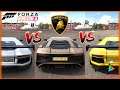 Forza Horizon 4 Lamborghini Aventador Superveloce vs Aventador LP700-4 vs Aventador LP700-4 FE