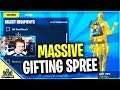 GIFTING LOTS OF SKINS NOW IN FORTNITE!! DROP YOUR EPIC BELOW ASAP!!!