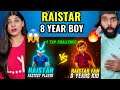8 Years Boy Challenge Raistar | 1 Tap Shot Clash Squad 1 vs 1 | Garena Free Fire Reaction