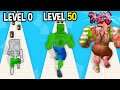 Monster School: Muscle Rush GamePlay Mobile Game Max Level LVL Noob Pro Hacker - Minecraft Animation