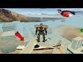 Vegas Crime Simulator - (Transformer jump from Naxeex airplane) - Destroy all robot car