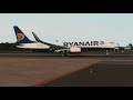 Crosswind Landing Manchester RYANAIR 737-800 [X-Plane 11]