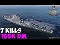 World of WarShips | Enterprise | 7 KILLS | 155K Damage - Replay Gameplay 4K 60 fps