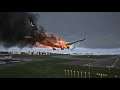 Belly Crash Landing at Mumbai Airport - PIA 737-800 [Engine Fire]