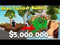 I Hired YOUTUBERS Builders For $5,000,000 And THIS Happened In Sky Block Roblox