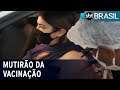 Sábado tem mutirão e repescagem para vacinação contra covid | SBT Brasil (19/06/21)