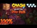 Crash Bandicoot 4 - Dino Dash 100% WALKTHROUGH! ALL CRATES, Hidden Gem Location (All Gems!)