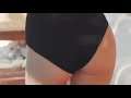 Jana Jung One-Piece Black Swimsuit Butt Scene