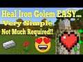 Minecraft Tutorial - How to Heal Iron Golem EASY...