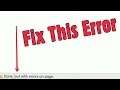 Pc Problem | Internet Browser | Fix Done But With Error On Page Problem Solve in Computer