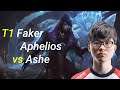 SKT T1 Faker Aphelios vs Ashe | KR SoloQ Patch 11.16