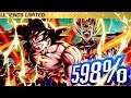 598% Legendary Finish Transforming SSJ Goku In Dragon Ball DB Legends