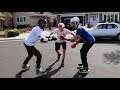 BOXING ON ROLLERBLADES!