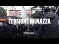 "Crepate, merde, comunisti". Così la piazza della Lega 'accoglie' chi dissente