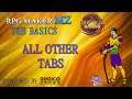 Explaining all the other tabs in RPG Maker MZ The Basics Tutorial
