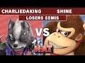 HAT 80 - Charliedaking (Wolf) Vs. Mazer | ShiNe (Donkey Kong) Losers Semis - Smash Ultimate