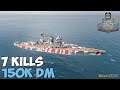 World of WarShips | New Mexico | 7 KILLS | 150K Damage - Replay Gameplay 1080p 60 fps