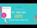 CANVA TUTORIAL: How to use DIY List Templates and make them your own!