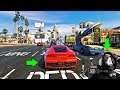 Driving in GTA 5 (With Working Handbrake + Steering Wheel!) Realistic Driving Mods!