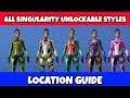ALL Singularity Unlockable Styles Location Guide | Fortnite Season 9 Fortbyte Challenges
