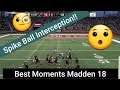 Spiked Ball Interception!!!! Best Moments Madden 18