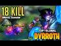 18 KILL! Dyrroth Best Build 2021 [ Top 1 Global Dyrroth Gameplay ] By Furi - Mobile Legends