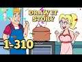 DRAW IT STORY - DRAW LIFE STORY, DRAW PUZZLE Gameplay All Level 1 -  310