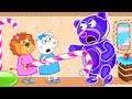 Lion Family Cartoon for Kids  Bear Run Slow