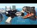 Tsunami City - Dinosaur Attack - Car Crash - Beamng Drive | TrainWorld