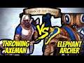 200 Elite Throwing Axemen vs 79 Elite Elephant Archers (Equal Resources) | AoE II: Definitive E
