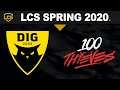 DIG vs 100 - LCS 2020 Spring Split Week 7 Day 1 - Dignitas vs 100 Thieves