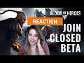 My reaction to Blood of Heroes Official Open Beta Gameplay Trailer | GAMEDAME REACTS