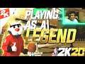 PLAYING AS A LEGEND IN NBA 2K20! MASCOT TURNS ME INTO A DEMIGOD AND I GO CRAZY | LEGEND NBA 2K20!