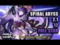 Raiden Shogun Genshin Impact Spiral abyss 2.1 floor 12 full star [mobile]