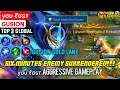 Six Minutes Enemy Surrendered [ ‏уσυ ℓσѕт ] Gusion Aggressive Gameplay - Mobile Legends