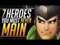 7 HEROES you MUST NEVER MAIN - Best Meta Tips and Tricks to CARRY | Overwatch Pro Ranked Guide